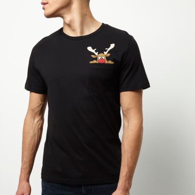 Black Jack & Jones reindeer print T-shirt